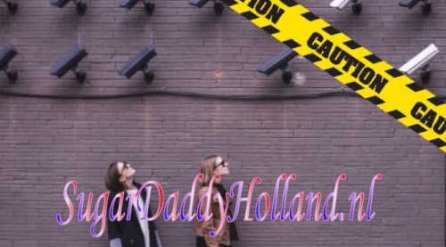 Man en vrouw kijken naar camera's aan de muur