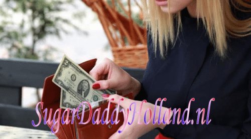 meisje houdt geld in portemonnee