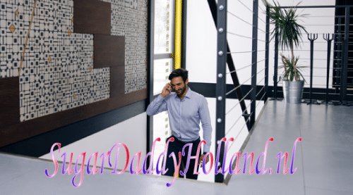 zakenman man traplopen